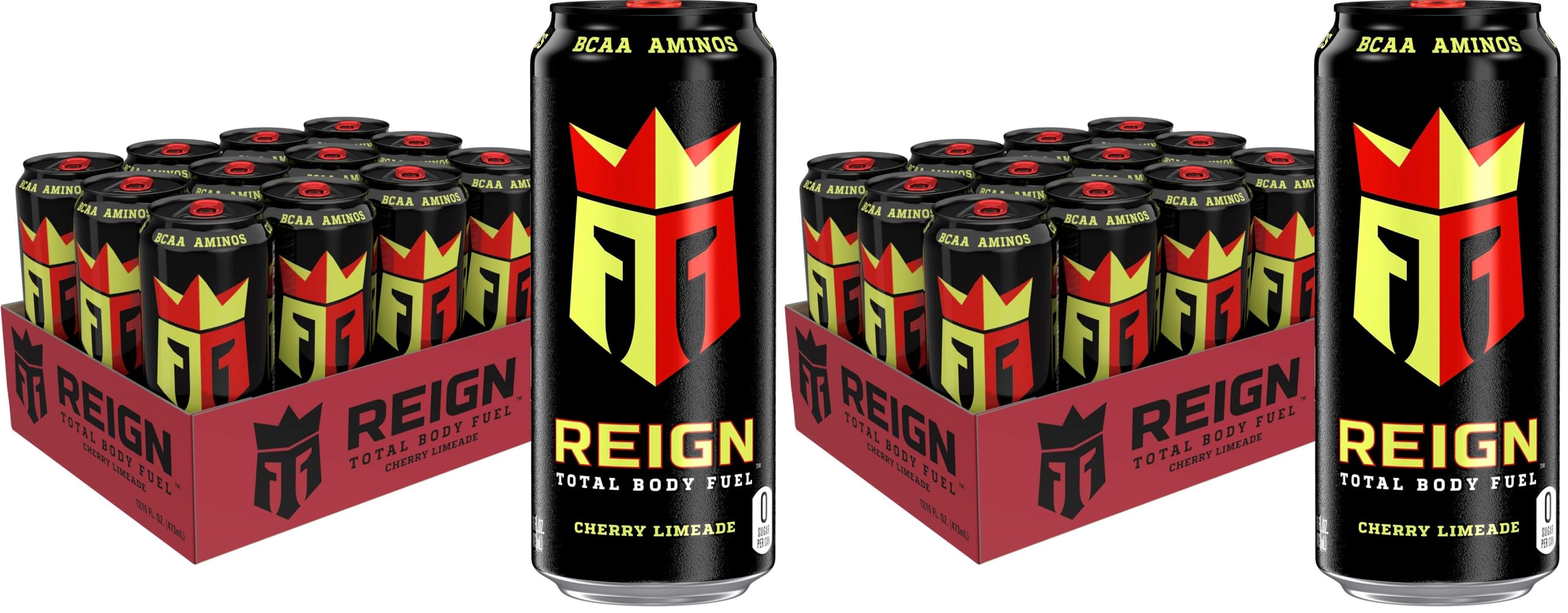 Reign Total Body Fuel, Cherry Limeade, Fitness & Performance Drink, 16 Fl Oz (Pack of 12)